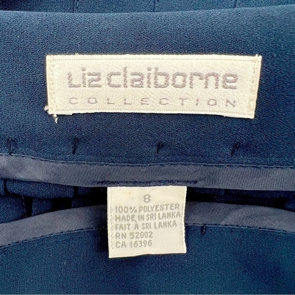 Liz Claiborne Collection Navy Blue Pleated Above The Knee Skirt Size 8 Women's - Picture 2 of 4